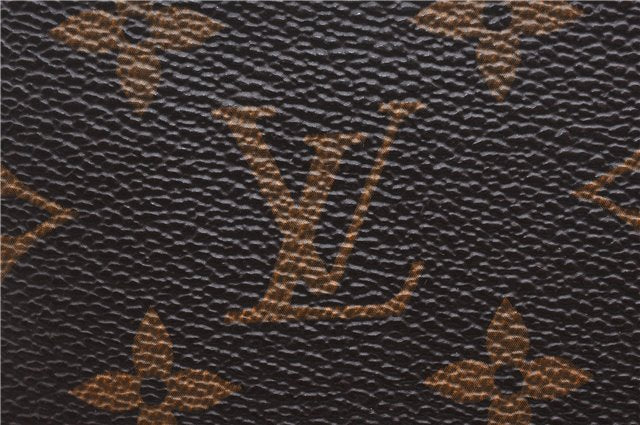 Authentic Louis Vuitton Monogram Neverfull Pouch Purse Clutch Bag Yellow 6552F