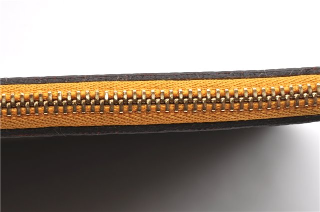 Authentic Louis Vuitton Monogram Neverfull Pouch Purse Clutch Bag Yellow 6552F