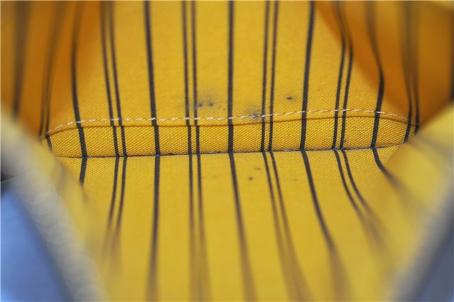 Authentic Louis Vuitton Monogram Neverfull Pouch Purse Clutch Bag Yellow 6552F