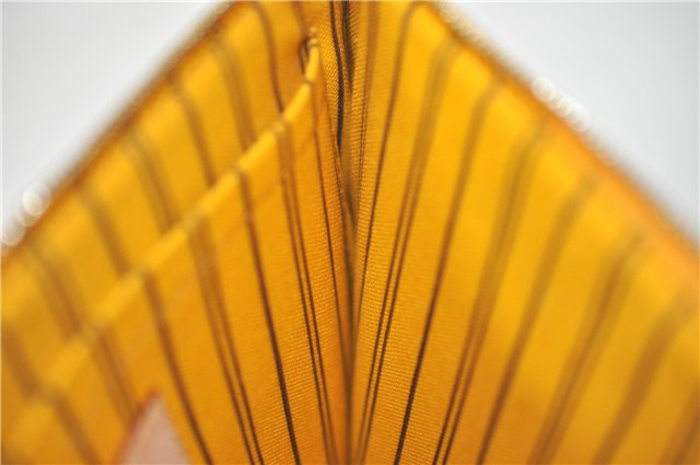 Authentic Louis Vuitton Monogram Neverfull Pouch Purse Clutch Bag Yellow 6552F