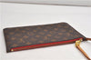 Authentic Louis Vuitton Monogram Neverfull Pouch Purse Clutch Bag Red LV 6553F
