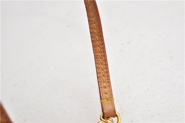 Authentic Louis Vuitton Monogram Neverfull Pouch Purse Clutch Bag Red LV 6553F