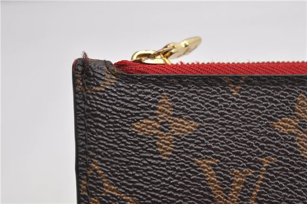 Authentic Louis Vuitton Monogram Neverfull Pouch Purse Clutch Bag Red LV 6553F