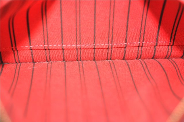 Authentic Louis Vuitton Monogram Neverfull Pouch Purse Clutch Bag Red LV 6553F