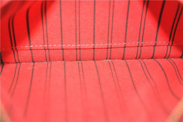 Authentic Louis Vuitton Monogram Neverfull Pouch Purse Clutch Bag Red LV 6553F