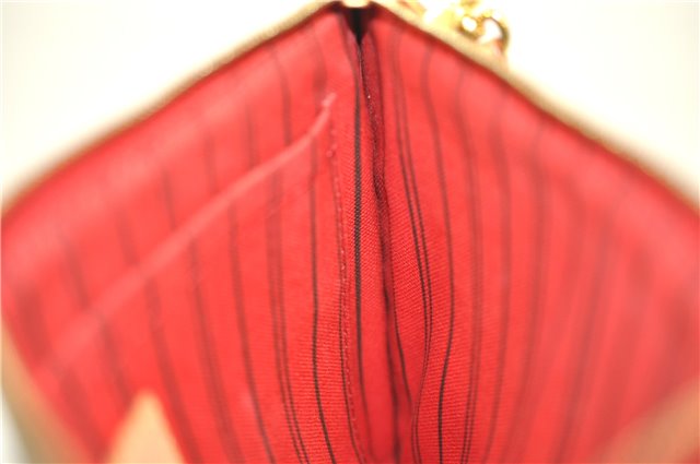 Authentic Louis Vuitton Monogram Neverfull Pouch Purse Clutch Bag Red LV 6553F