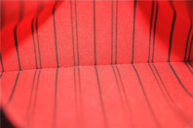 Authentic Louis Vuitton Monogram Neverfull Pouch Purse Clutch Bag Red LV 6553F