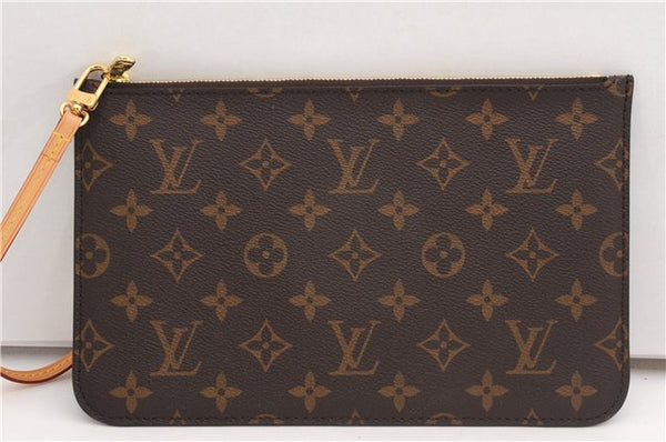 Authentic Louis Vuitton Monogram Neverfull Pouch Purse Clutch Bag LV 6558F