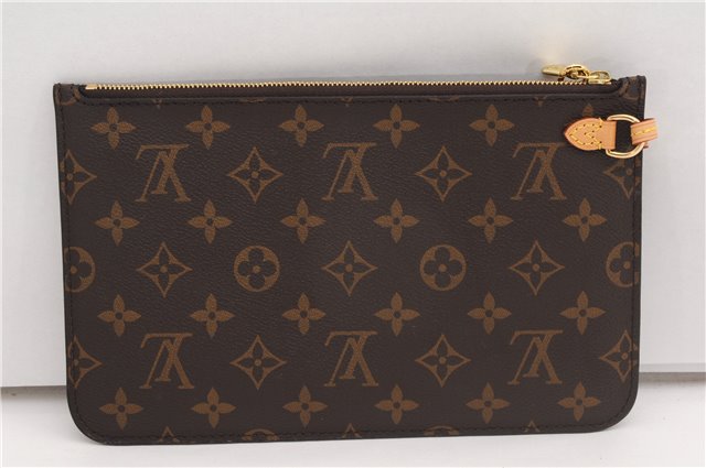 Authentic Louis Vuitton Monogram Neverfull Pouch Purse Clutch Bag LV 6558F