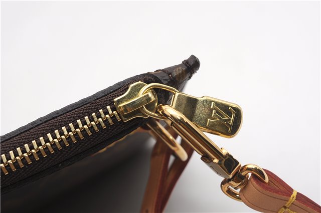 Authentic Louis Vuitton Monogram Neverfull Pouch Purse Clutch Bag LV 6558F