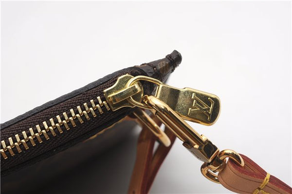 Authentic Louis Vuitton Monogram Neverfull Pouch Purse Clutch Bag LV 6558F