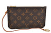 Authentic Louis Vuitton Monogram Neverfull Pouch Purse Clutch Bag LV 6560F