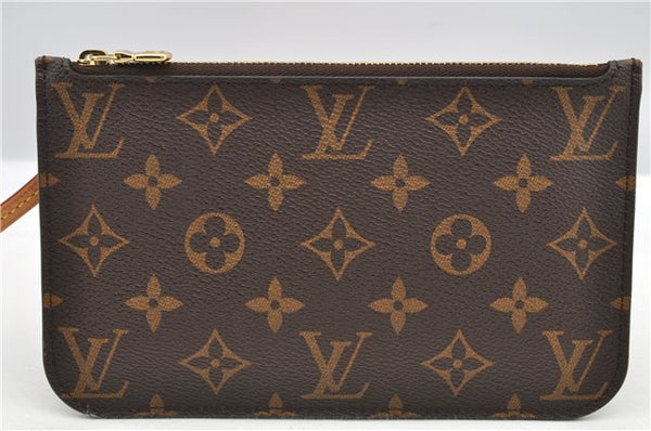 Authentic Louis Vuitton Monogram Neverfull Pouch Purse Clutch Bag LV 6560F