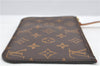Authentic Louis Vuitton Monogram Neverfull Pouch Purse Clutch Bag LV 6560F