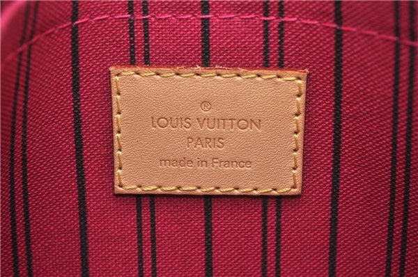 Authentic Louis Vuitton Monogram Neverfull Pouch Purse Clutch Bag Pink LV 6562F