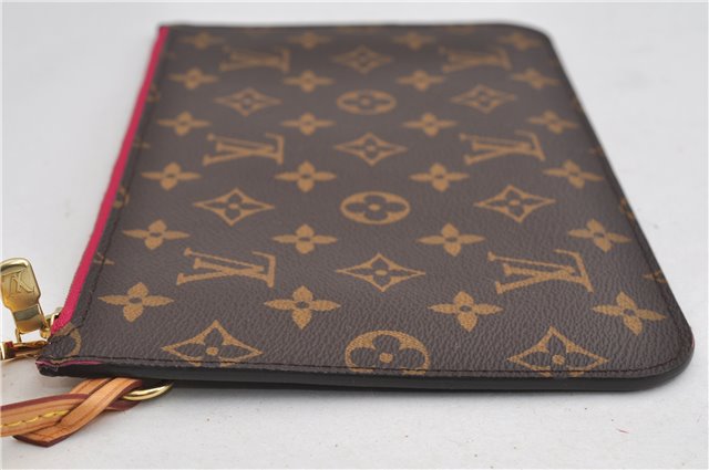 Authentic Louis Vuitton Monogram Neverfull Pouch Purse Clutch Bag Pink LV 6565F