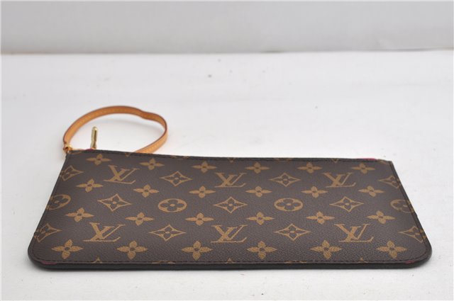 Authentic Louis Vuitton Monogram Neverfull Pouch Purse Clutch Bag Pink LV 6565F