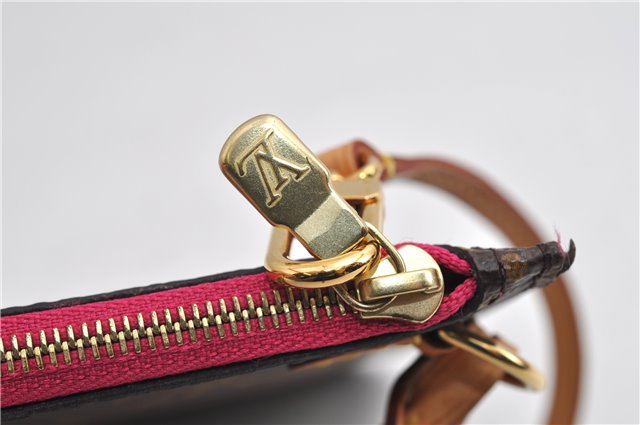 Authentic Louis Vuitton Monogram Neverfull Pouch Purse Clutch Bag Pink LV 6565F