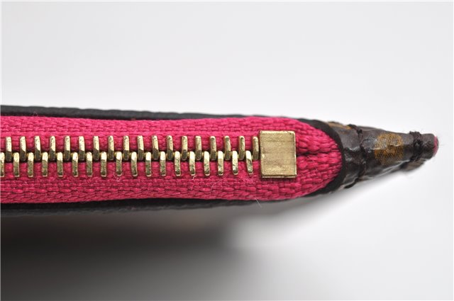 Authentic Louis Vuitton Monogram Neverfull Pouch Purse Clutch Bag Pink LV 6565F