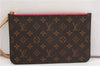 Authentic Louis Vuitton Monogram Neverfull Pouch Purse Clutch Bag Pink LV 6567F