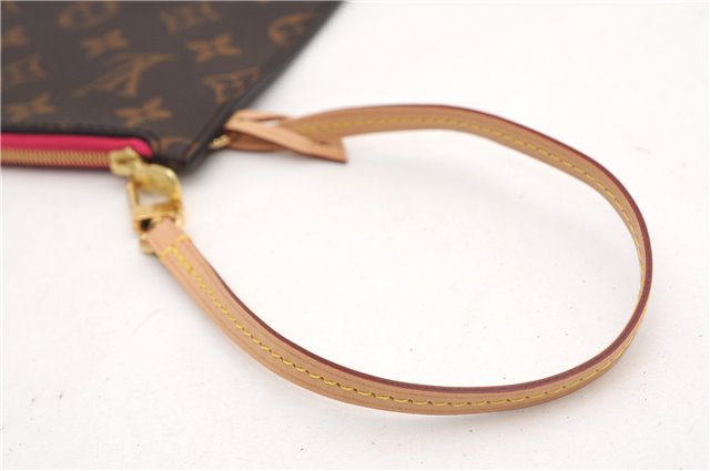 Authentic Louis Vuitton Monogram Neverfull Pouch Purse Clutch Bag Pink LV 6567F