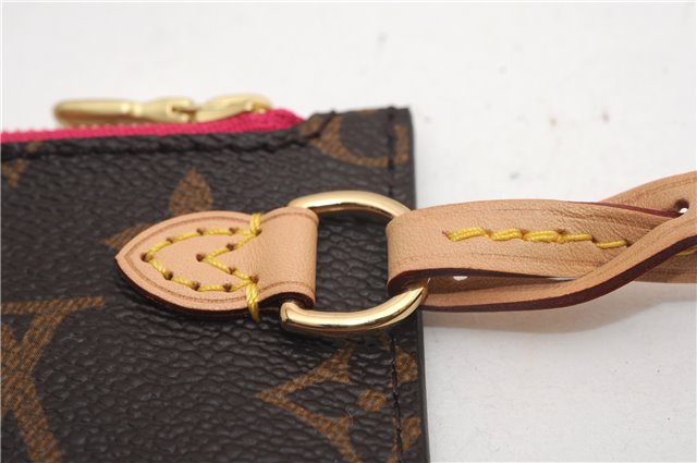 Authentic Louis Vuitton Monogram Neverfull Pouch Purse Clutch Bag Pink LV 6567F