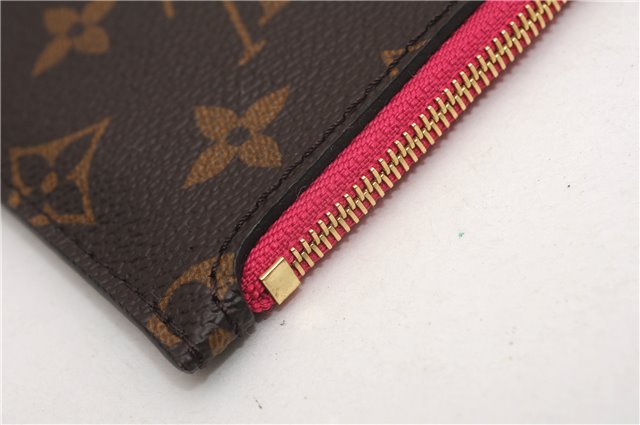 Authentic Louis Vuitton Monogram Neverfull Pouch Purse Clutch Bag Pink LV 6567F