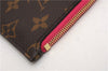 Authentic Louis Vuitton Monogram Neverfull Pouch Purse Clutch Bag Pink LV 6567F