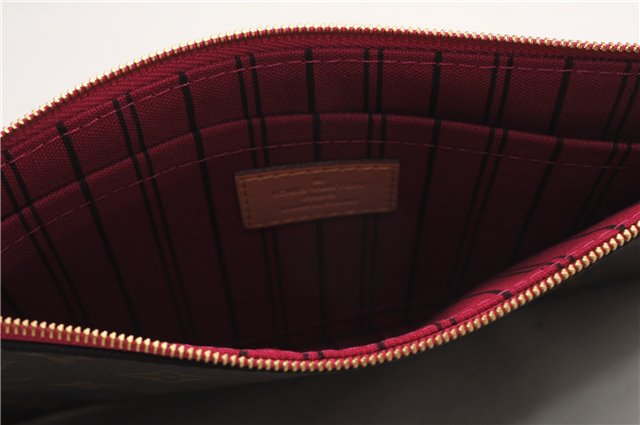 Authentic Louis Vuitton Monogram Neverfull Pouch Purse Clutch Bag Pink LV 6567F