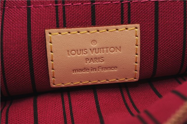 Authentic Louis Vuitton Monogram Neverfull Pouch Purse Clutch Bag Pink LV 6567F