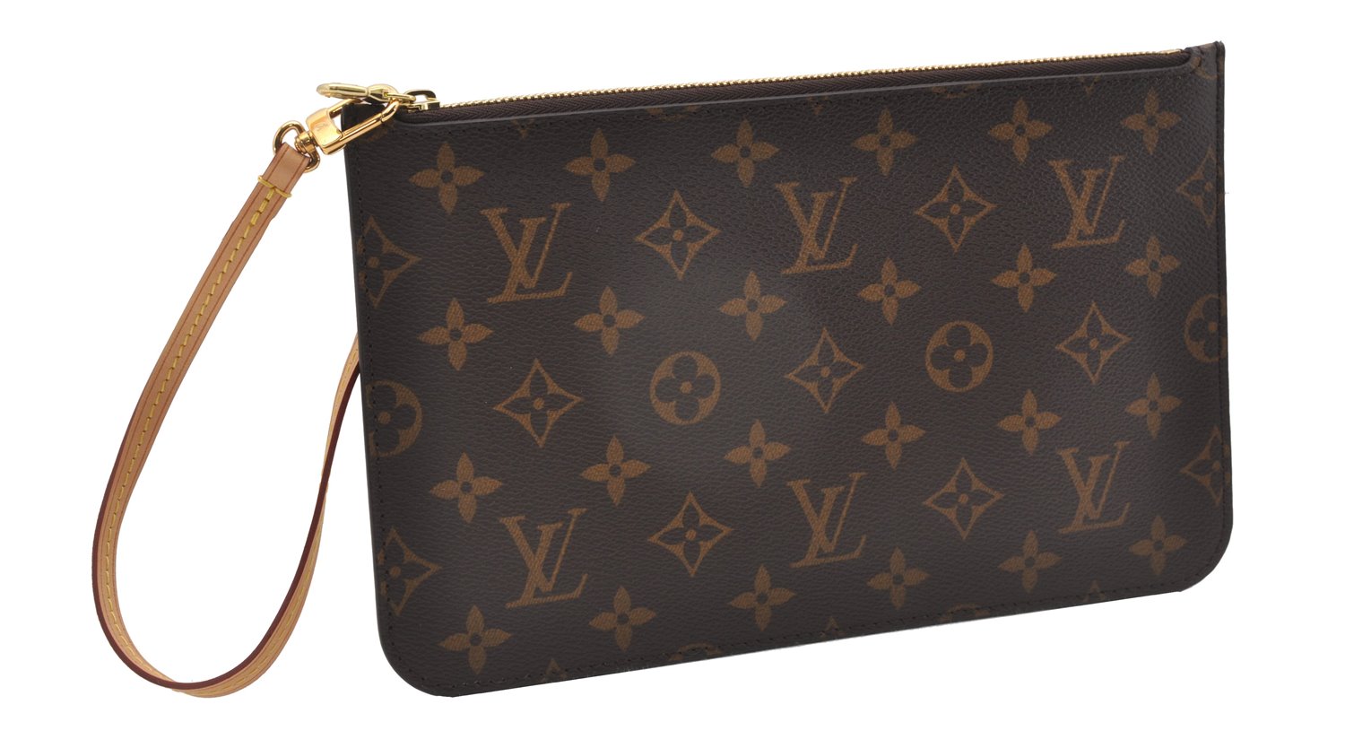 Authentic Louis Vuitton Monogram Neverfull Pouch Purse Clutch Bag LV 6569F