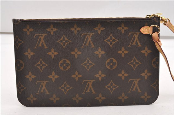 Authentic Louis Vuitton Monogram Neverfull Pouch Purse Clutch Bag LV 6569F