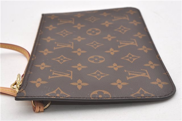 Authentic Louis Vuitton Monogram Neverfull Pouch Purse Clutch Bag LV 6569F