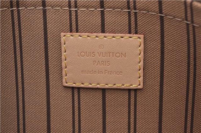 Authentic Louis Vuitton Monogram Neverfull Pouch Purse Clutch Bag LV 6569F