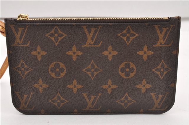 Authentic Louis Vuitton Monogram Neverfull Pouch Purse Clutch Bag LV 6572F