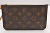 Authentic Louis Vuitton Monogram Neverfull Pouch Purse Clutch Bag LV 6572F
