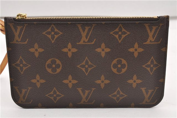 Authentic Louis Vuitton Monogram Neverfull Pouch Purse Clutch Bag LV 6572F