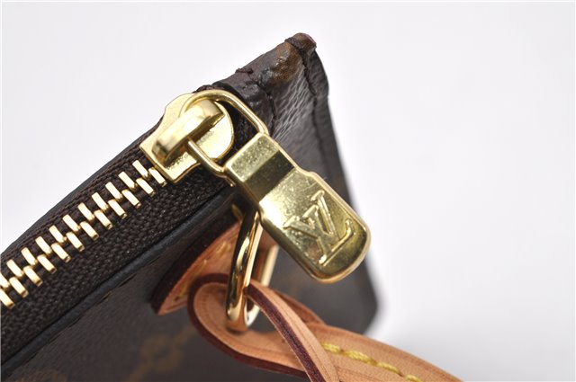 Authentic Louis Vuitton Monogram Neverfull Pouch Purse Clutch Bag LV 6572F