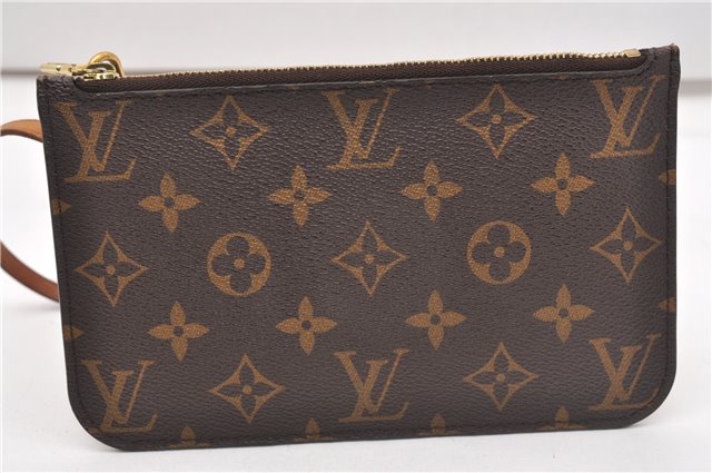 Authentic Louis Vuitton Monogram Neverfull Pouch Purse Clutch Bag LV 6573F