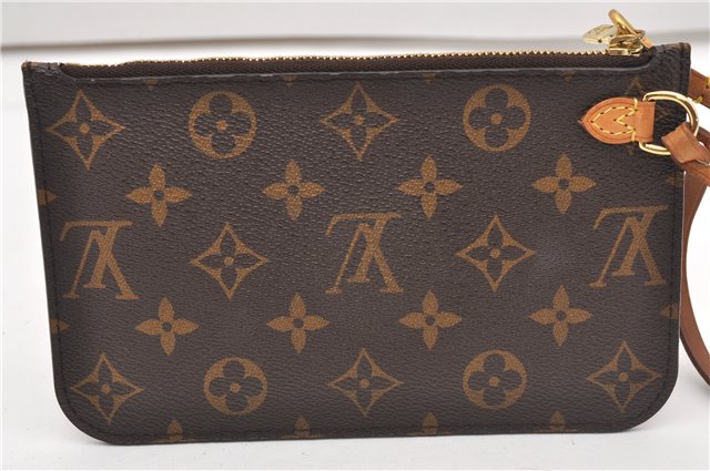 Authentic Louis Vuitton Monogram Neverfull Pouch Purse Clutch Bag LV 6573F