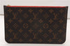 Authentic Louis Vuitton Monogram Neverfull Pouch Purse Clutch Bag Red LV 6574F