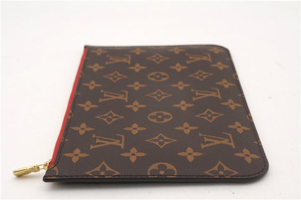 Authentic Louis Vuitton Monogram Neverfull Pouch Purse Clutch Bag Red LV 6574F