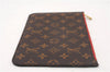 Authentic Louis Vuitton Monogram Neverfull Pouch Purse Clutch Bag Red LV 6574F