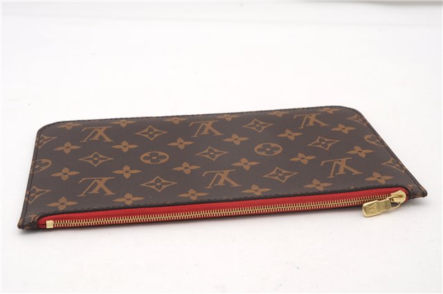 Authentic Louis Vuitton Monogram Neverfull Pouch Purse Clutch Bag Red LV 6574F