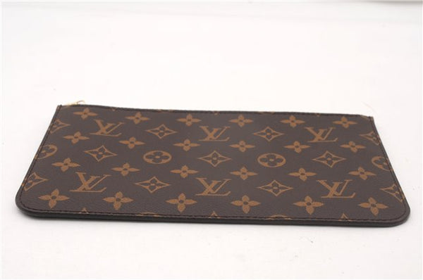 Authentic Louis Vuitton Monogram Neverfull Pouch Purse Clutch Bag Red LV 6574F