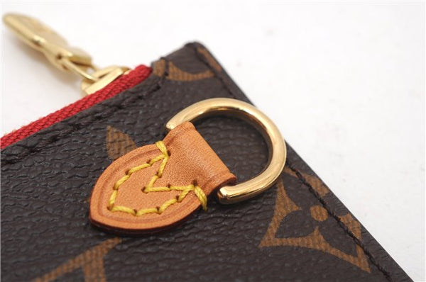 Authentic Louis Vuitton Monogram Neverfull Pouch Purse Clutch Bag Red LV 6574F