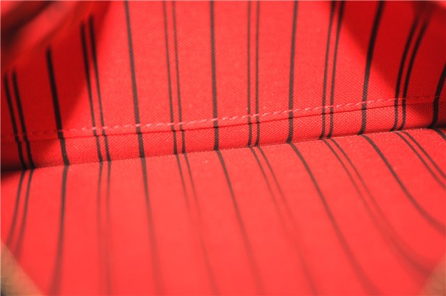 Authentic Louis Vuitton Monogram Neverfull Pouch Purse Clutch Bag Red LV 6574F