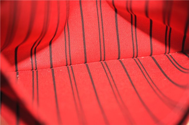 Authentic Louis Vuitton Monogram Neverfull Pouch Purse Clutch Bag Red LV 6574F