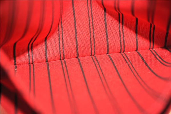 Authentic Louis Vuitton Monogram Neverfull Pouch Purse Clutch Bag Red LV 6574F