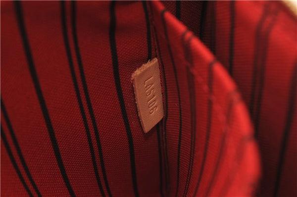 Authentic Louis Vuitton Monogram Neverfull Pouch Purse Clutch Bag Red LV 6574F